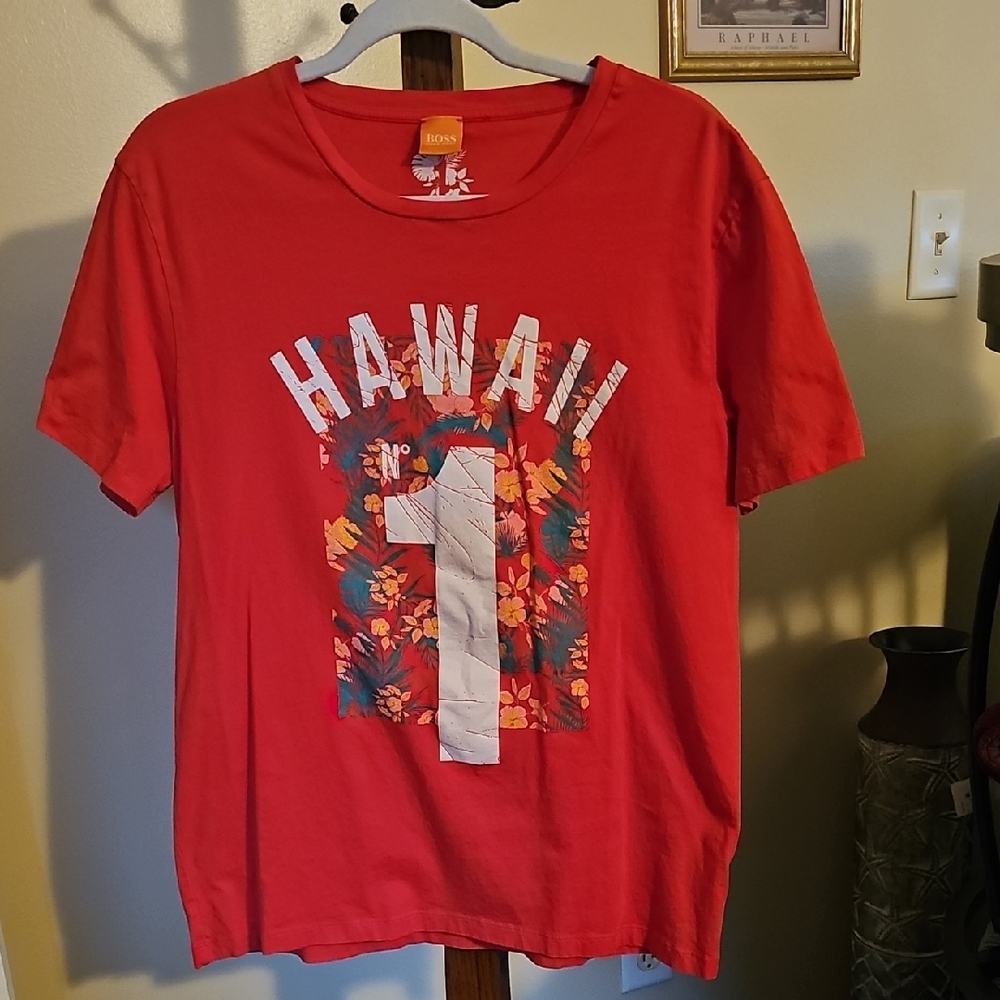 Boss Orange Boys Hawaii Floral Graphic Tee